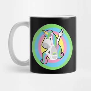 Rainbow unicorn (black stroke) Mug